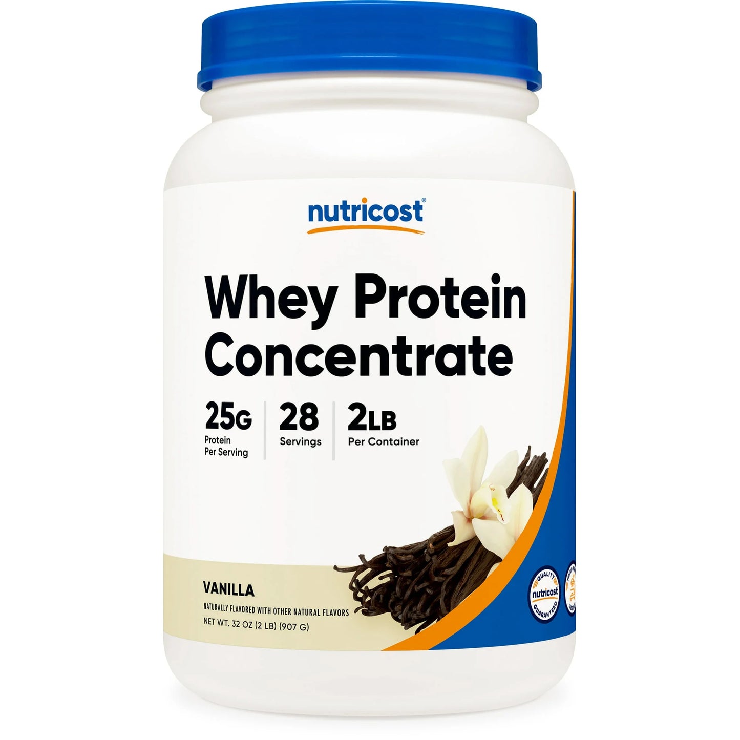 Whey Protein Concentrate (Vanilla) 2LBS - Gluten Free & Non-Gmo Supplement