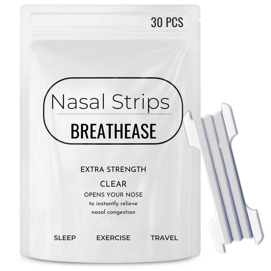 30/60PCS Nose Strips for Snoring Clear Nasal Strips Extra Strength for Sleep Anti-Snoring Stopper for Sleeping and Sport